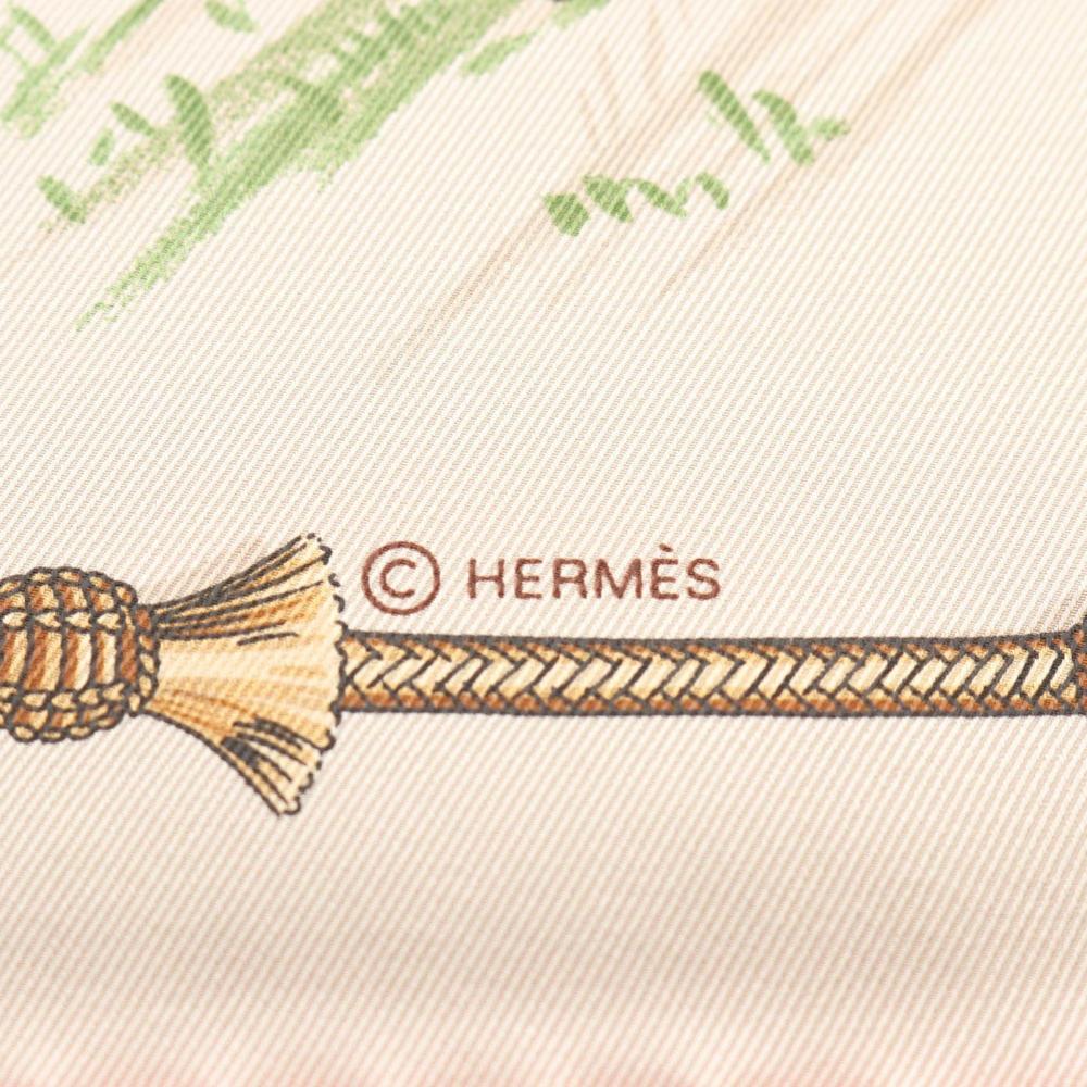 HERMES Carre 70 Pampa Silk Beige Multicolor Scarf - Picture 3 of 5